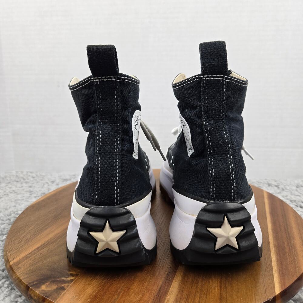 Converse Womens 9 Chuck Taylor Run Star Hike Hi Black White Y2K Daily Sneaker - Picture 2 of 14